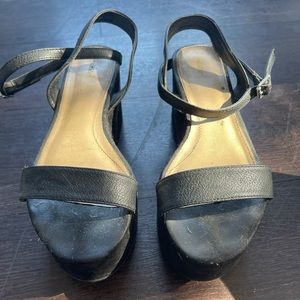 Platform Zara black sandals